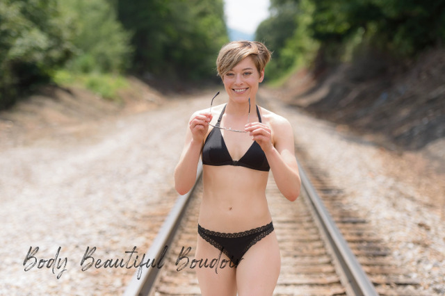 Bra and panties on the tracks